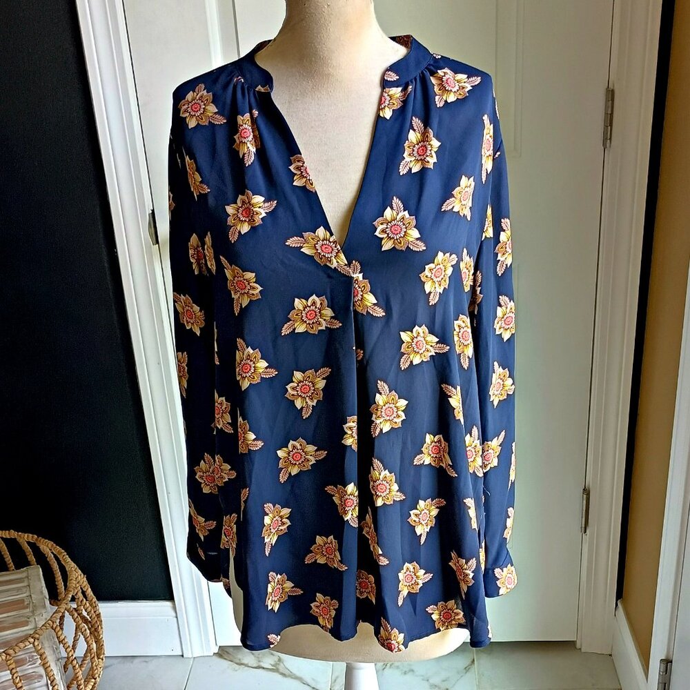 BOHO FLORAL BLOUSE By LOFT SZ L